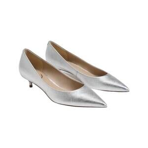NEW SAM EDELMAN women's franci kitten heels in soft silver